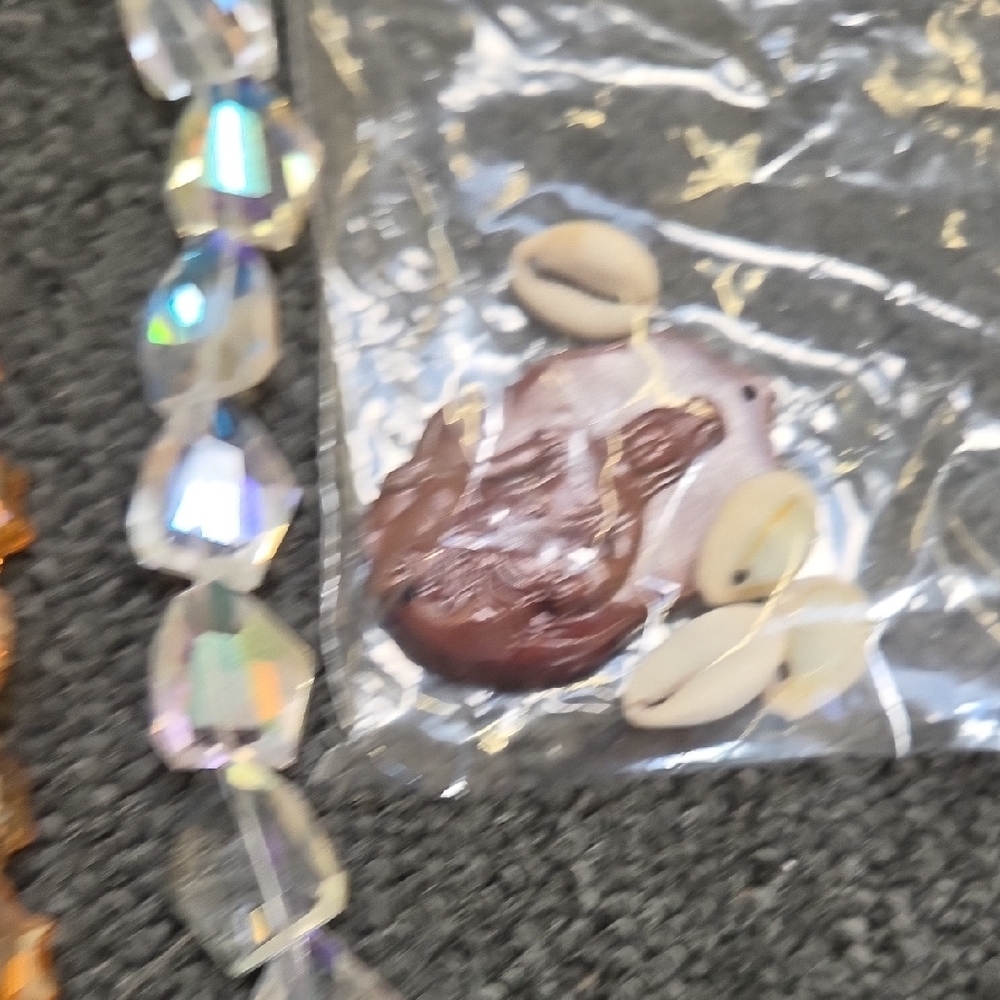 Mixed Bead and Crystal Jewelry Supply Lot - Turquoise, Aqua, Gold, Iridescent - Picture 15 of 16